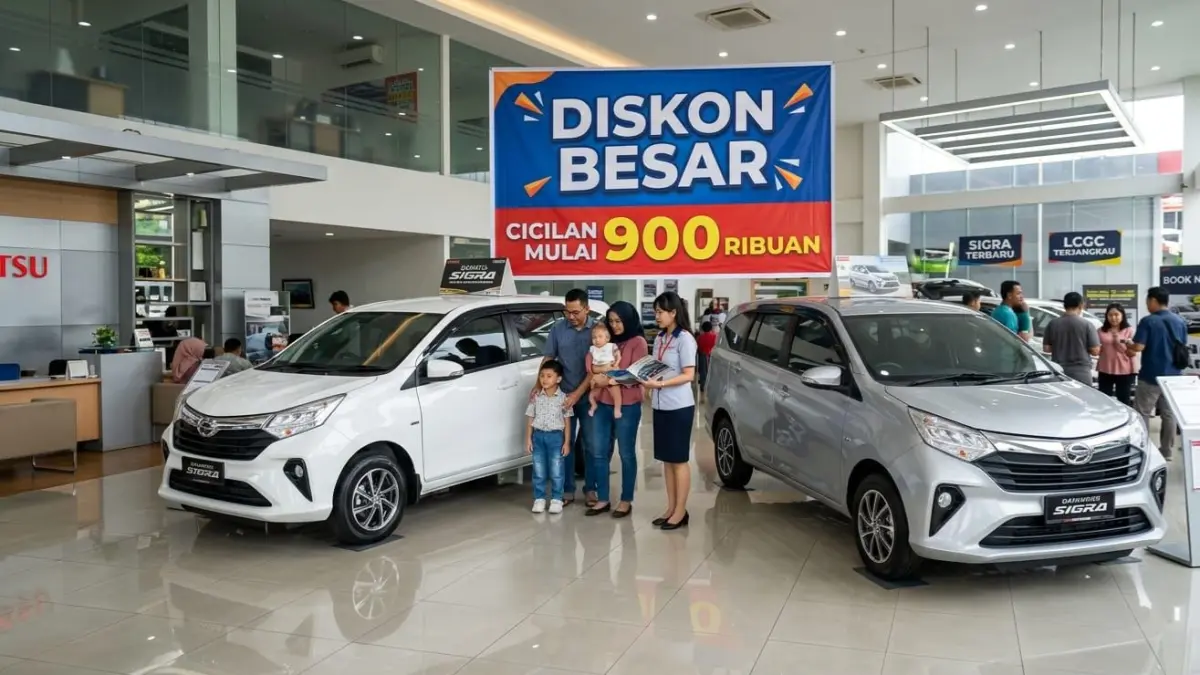 Daihatsu Sigra 2026 hadir dengan diskon besar, cicilan Rp900 ribuan, dan harga mulai Rp140 jutaan. Simak promo lengkapnya di sini!