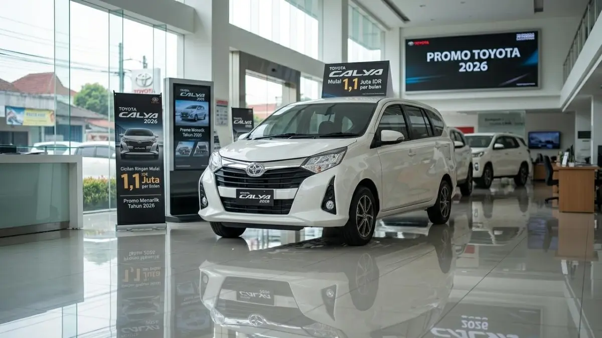 Toyota Calya 2026 bikin heboh! DP 1 jutaan, cicilan ringan, promo kredit mobil murah paling dicari keluarga muda.
