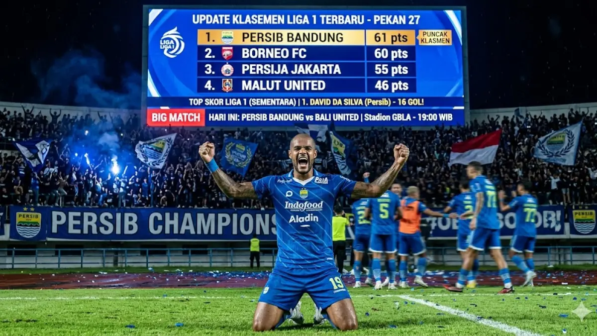 Cek klasemen Liga 1 terbaru per April 2026! Persib Bandung kokoh di puncak, Persija Jakarta tembus 3 besar. Simak hasil lengkap & top skor di sini.