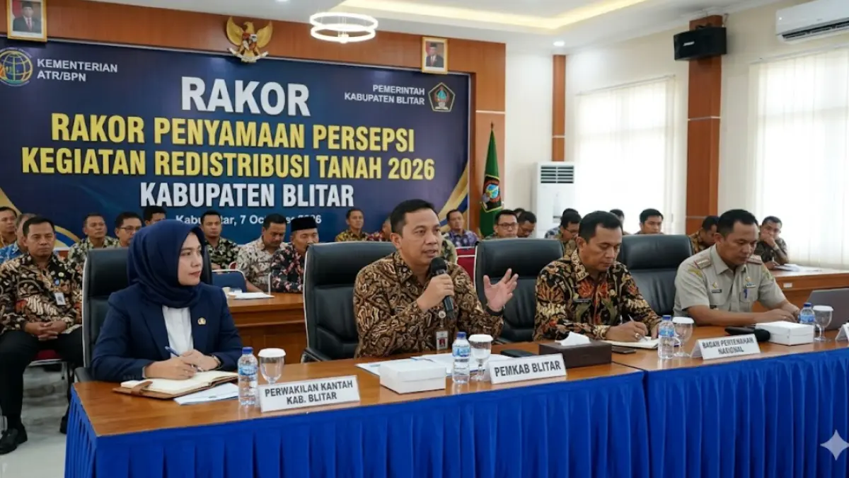 Kantah dan Pemkab Blitar matangkan Redistribusi Tanah Kabupaten Blitar 2026 di lahan Bank Tanah Ringinrejo. Cek skema dan tujuan lengkapnya!