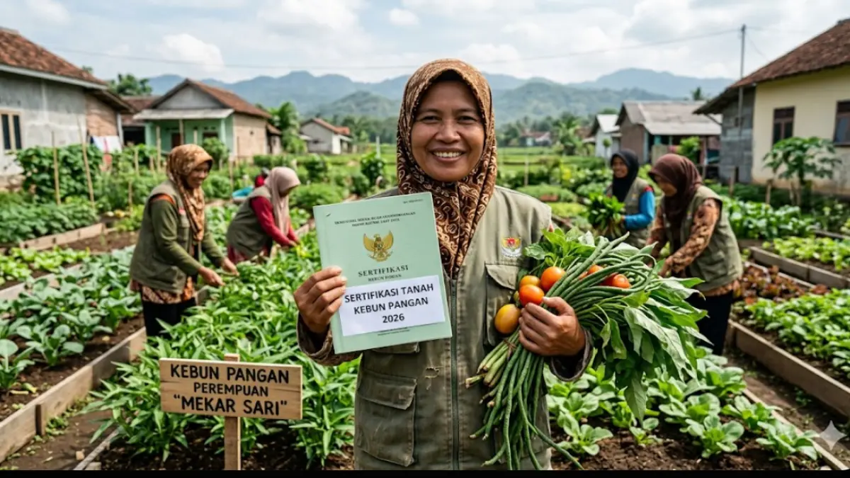Kementerian ATR/BPN kebut Sertifikasi Tanah Kebun Pangan 2026! Fokus pada pemberdayaan perempuan tani demi ketahanan pangan lokal yang lebih kuat.