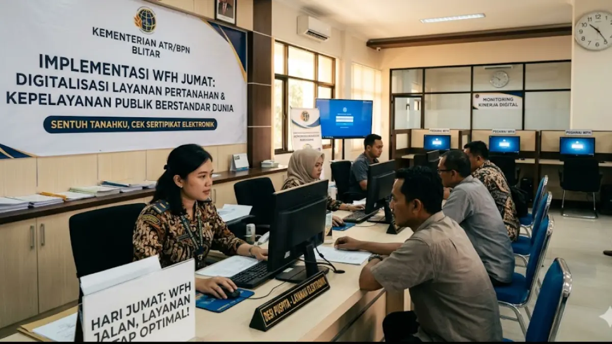 Kementerian ATR/BPN terapkan WFH tiap Jumat! Simak bagaimana sistem digital pastikan layanan pertanahan tetap berjalan optimal bagi masyarakat.