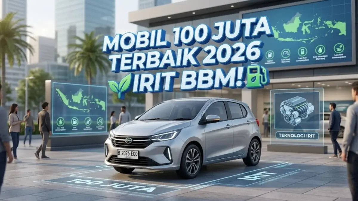 Mobil 100 juta terbaik 2026 irit BBM, pilihan mobil murah paling hemat di Indonesia seperti Agya, Ayla, dan Brio.