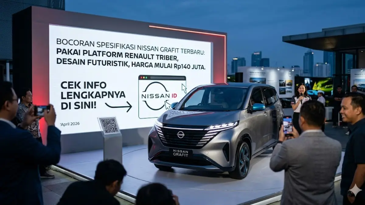 Bocoran spesifikasi Nissan Grafit terbaru: Pakai platform Renault Triber, desain futuristik, harga mulai Rp140 juta. Cek info lengkapnya di sini!