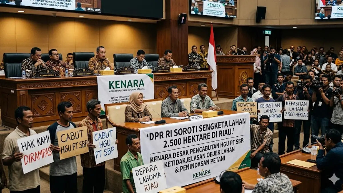 Kenara adukan mafia HGU Riau ke DPR RI! Simak fakta kriminalisasi petani dan skema plasma yang merugikan rakyat dalam reforma agraria terbaru.