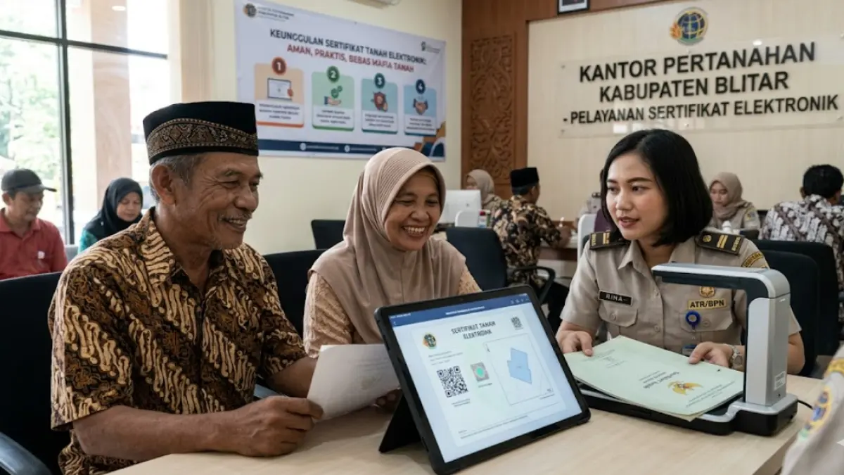 Jangan sampai jadi korban mafia tanah! Kenali keunggulan Sertifikat Tanah Elektronik yang lebih aman, praktis, dan antigagal di wilayah Blitar.