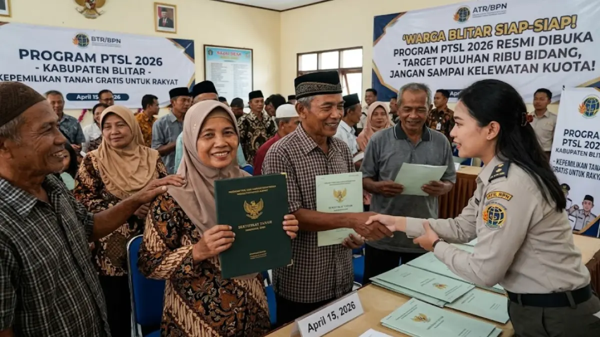 Program PTSL 2026 resmi dimulai! Target 40.000 bidang tanah per wilayah. Simak cara daftar dan manfaat sertifikat gratis sebelum kuota habis.