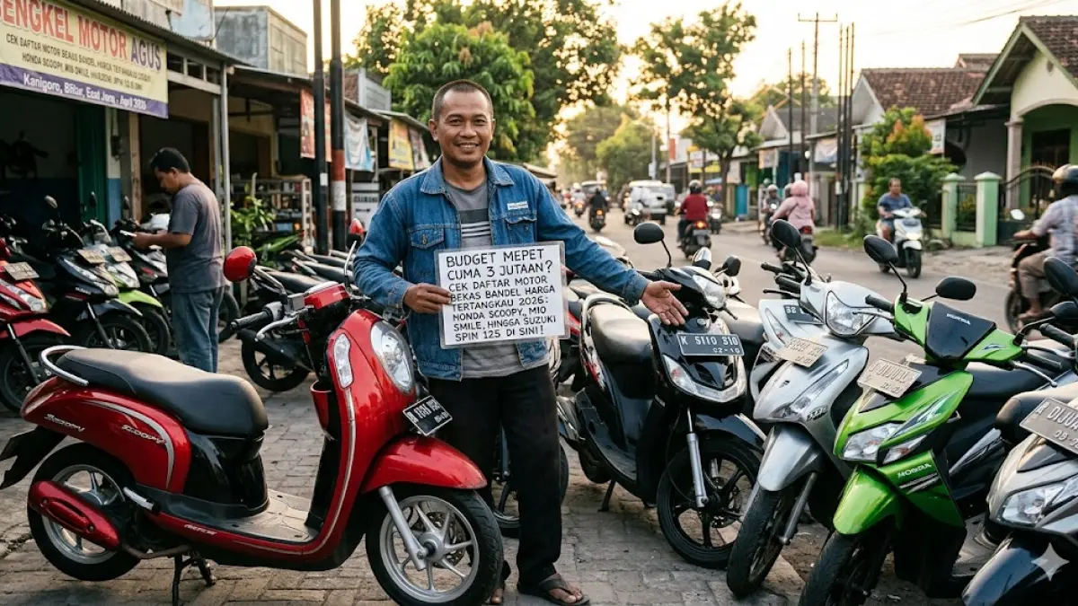 Budget mepet cuma 3 jutaan? Cek daftar motor bekas bandel harga terjangkau 2026: Honda Scoopy, Mio Smile, hingga Suzuki Spin 125 di sini!