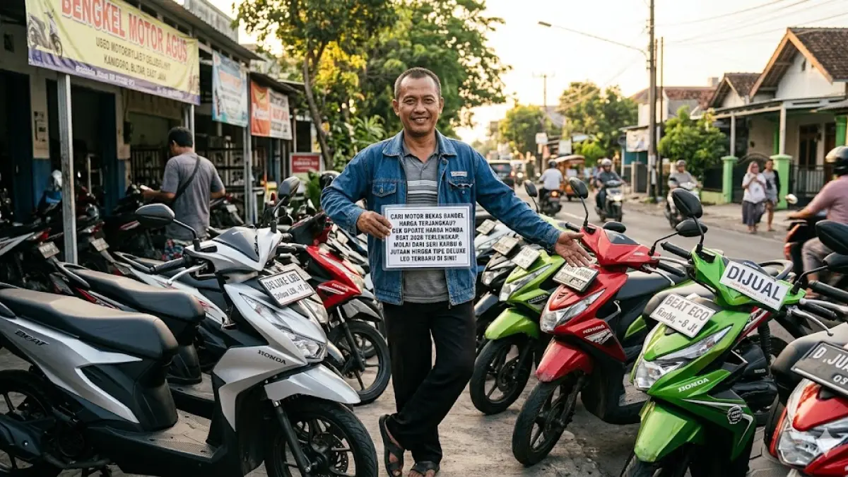 Cari motor bekas bandel harga terjangkau? Cek update harga Honda Beat 2026 terlengkap, mulai dari seri karbu 8 jutaan hingga tipe Deluxe LED terbaru di sini!