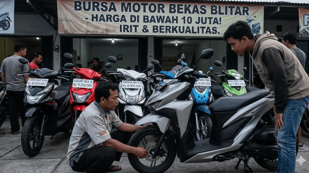 Cari motor bekas harga di bawah 10 juta? Ini daftar motor matic dan bebek terbaik yang irit, tangguh, dan cocok untuk mobilitas harian Anda!