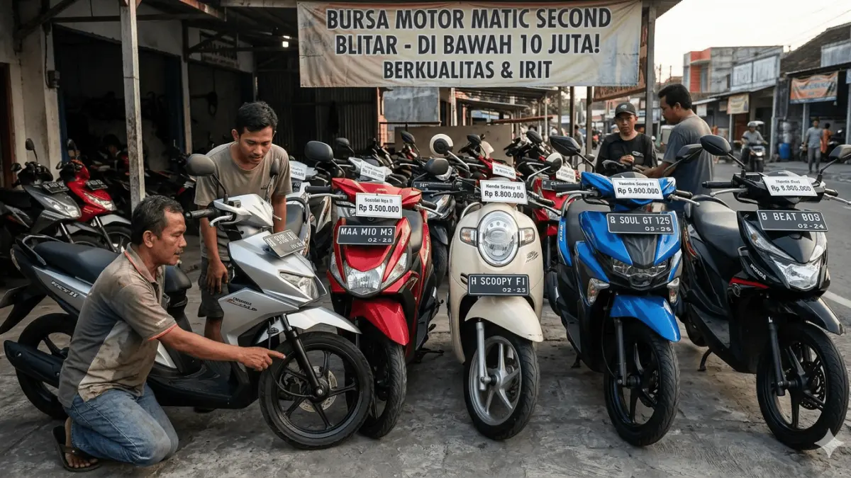Cari motor matic second harga di bawah 10 juta? Ini rekomendasi motor irit & bandel seperti Honda Beat & Suzuki Nex II untuk harian Anda!