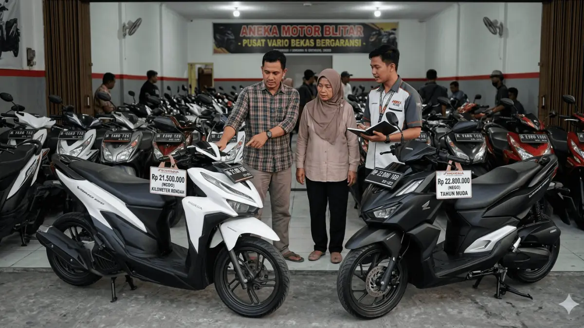 Cek harga Honda Vario bekas 2026 di Blitar! Kenapa Vario 150 lebih mahal dari Vario 160? Simak daftar harga lengkap dan tips beli unitnya.