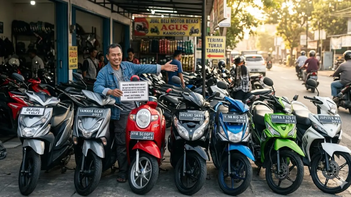 Harga motor baru naik? Ini daftar motor bekas irit bensin harian paling bandel harga di bawah 10 juta. Hemat, bertenaga, dan mudah dirawat!