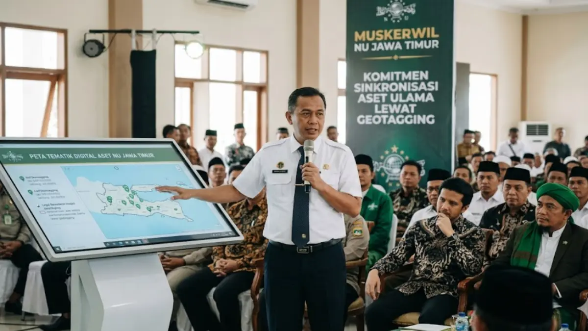 Kakanwil BPN Jatim percepat Sertifikasi Aset NU Jatim lewat peta tematik & geotagging. Langkah nyata amankan tanah ulama dari sengketa. Klik di sini!