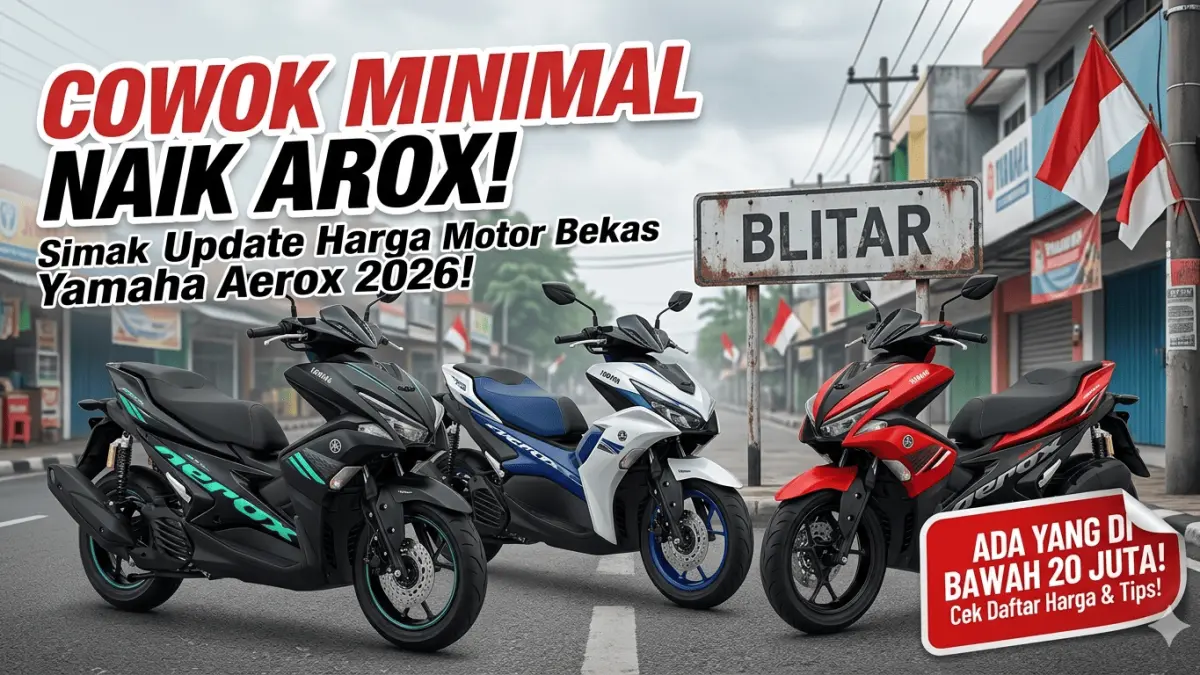 Mau beli motor bekas Yamaha Aerox? Cek daftar harga terbaru 2026 mulai dari tipe S-ABS hingga Cyber City. Ada tips beli agar tidak rugi!