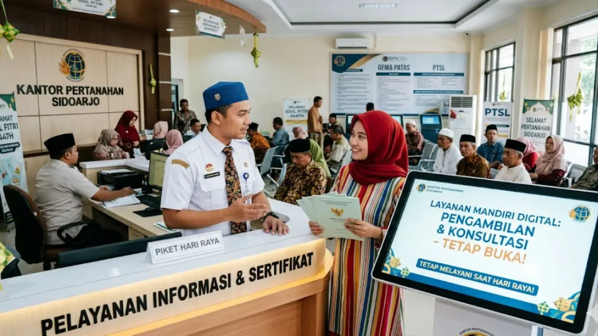 Mudik tenang, urusan tanah lancar! Layanan Pertanahan Jawa Timur tetap buka selama libur Hari Raya. Cek jadwal piket dan layanan digital BPN Jatim di sini!