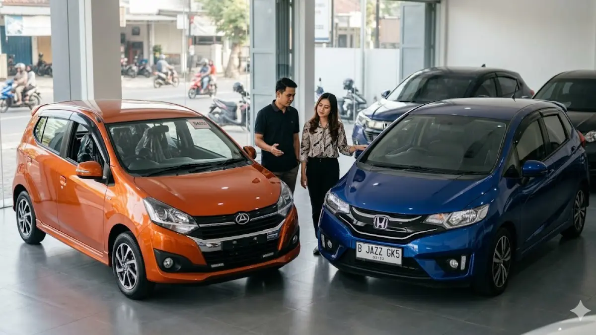 Bingung pilih mobil bekas atau LCGC baru? Simak perbandingan harga Honda Jazz vs Brio serta tips perawatan agar tidak salah pilih mobil impian! (Gemini AI)