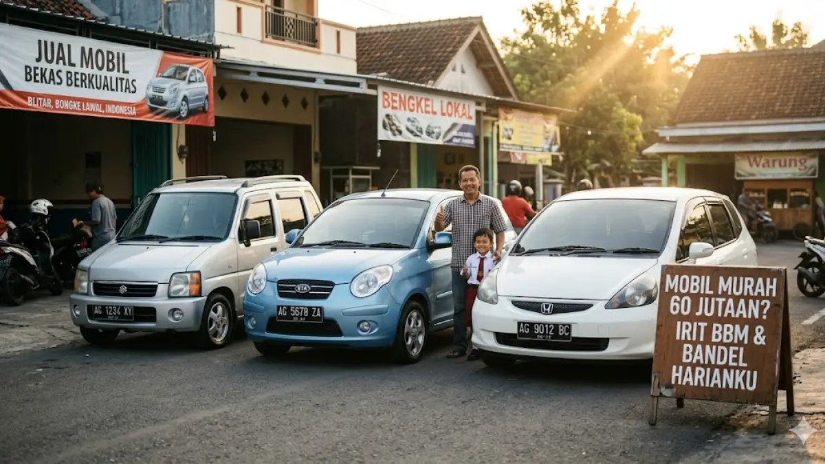 Cari mobil bekas murah perawatan ringan harga 60 jutaan? Cek rekomendasi Picanto, Karimun, hingga Jazz yang irit BBM & pajak murah di tahun 2026! (GEMINI AI)