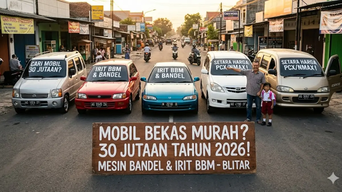 Cari mobil keluarga murah? Intip daftar mobil bekas murah perawatan ringan harga 30 jutaan tahun 2026. Mesin bandel, irit BBM, dan sparepart melimpah! (gemini ai)