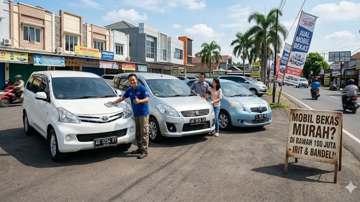 Intip rekomendasi mobil bekas murah perawatan ringan budget 100 jutaan. Ada Avanza, Ertiga, hingga Yaris Bapau yang anti-mogok & sparepart melimpah! (gemini ai)