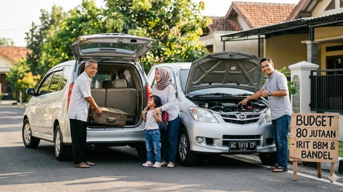 Simak daftar mobil keluarga bekas irit BBM budget 80 jutaan. Kabin lega, mesin bandel, dan perawatan murah. Cocok untuk harian maupun perjalanan jauh! (GEMINI AI)
