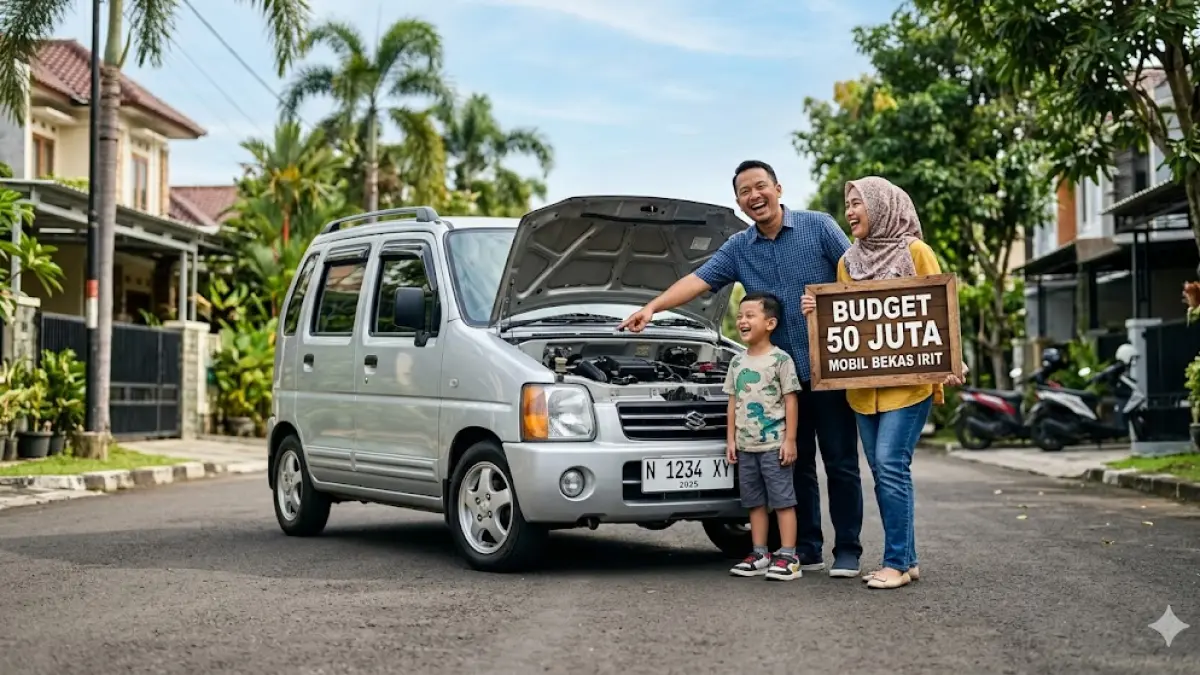 Simak rekomendasi mobil keluarga bekas irit BBM tahun 2025 dengan budget 50 juta. Mesin bandel, perawatan mudah, dan cocok untuk harian! (gemini ai)
