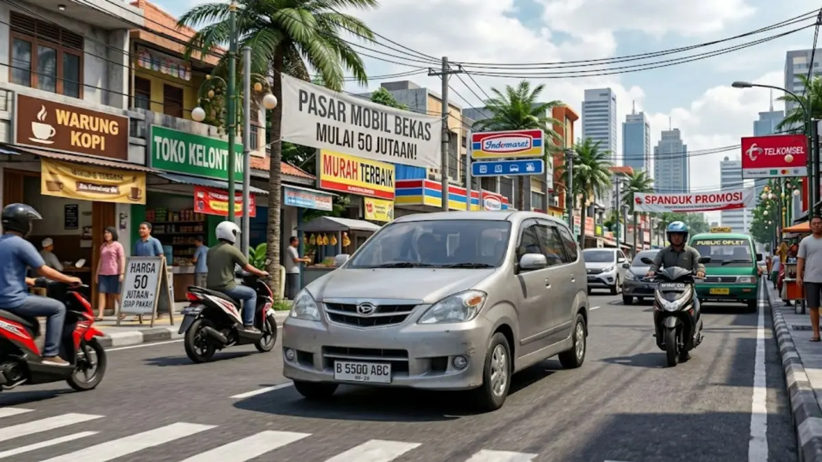 City car bekas murah irit bensin jadi solusi hemat, harga terjangkau, cocok untuk mobilitas harian di perkotaan. (GEMINI AI)