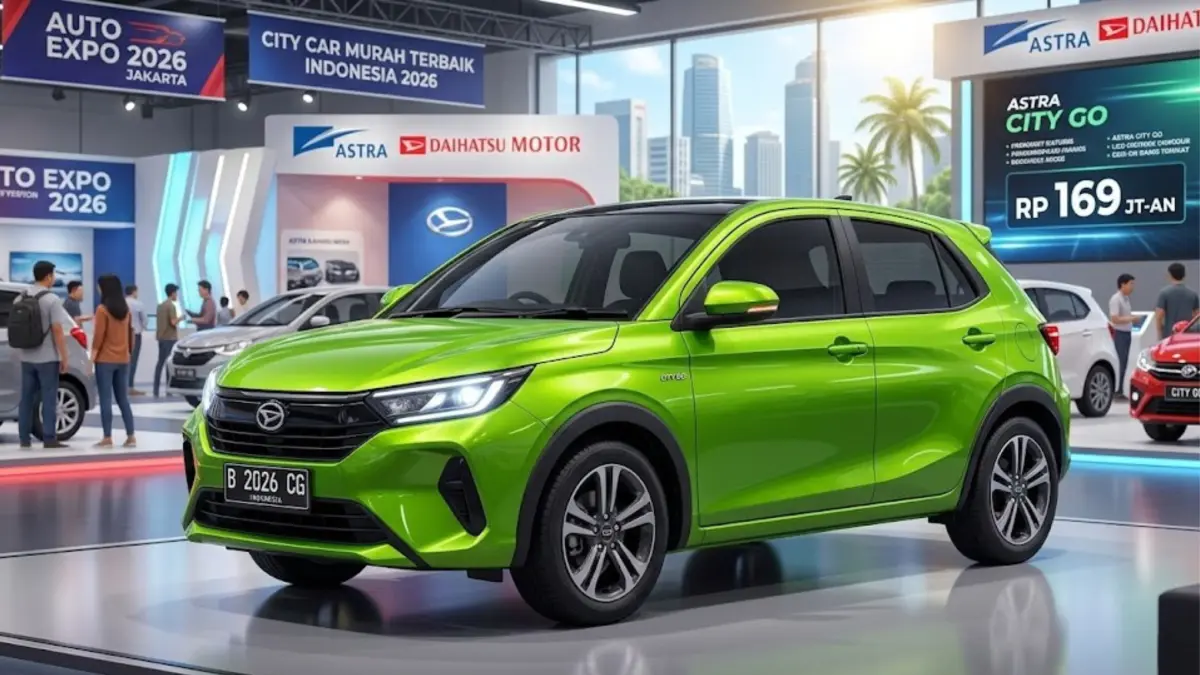 City car murah terbaik Indonesia 2026, irit BBM, harga terjangkau, fitur lengkap, cocok untuk mobilitas harian di perkotaan. (GEMINI AI)