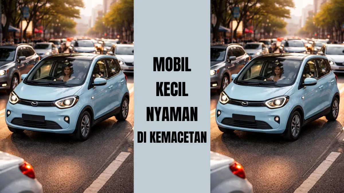 Mobil kecil murah nyaman di kemacetan, irit BBM, mudah dikendarai, cocok untuk aktivitas harian di kota padat. (GEMINI AI)