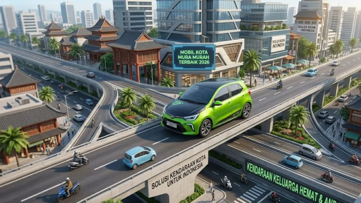 City car murah terbaik Indonesia 2026, irit BBM, harga terjangkau, fitur modern, pilihan tepat untuk mobilitas harian. (GEMINI AI)