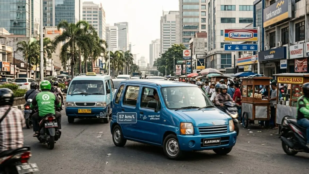 Suzuki Karimun Wagon R disebut mobil non hybrid paling irit, tembus 57 km/l. Simak fakta lengkapnya!