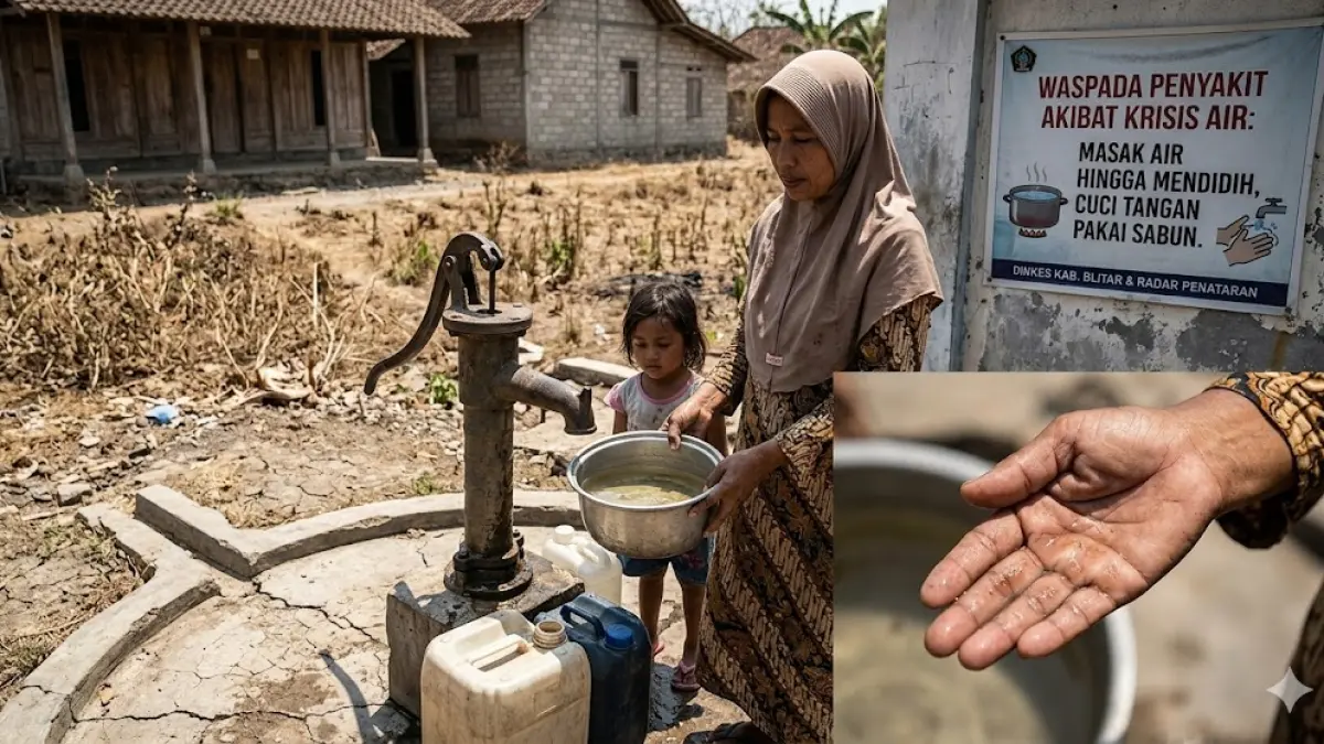 Ancaman penurunan ketersediaan air bersih yang signifikan selama musim kemarau panjang tahun ini menjadi perhatian serius Dinas Kesehatan (Dinkes) Kabupaten Blitar