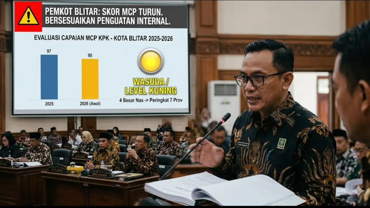 Capaian tata kelola pencegahan korupsi di lingkup Pemerintah Kota (Pemkot) Blitar menjadi salah satu poin krusial dalam evaluasi legislatif.
