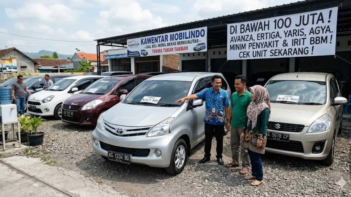 Cari mobil bekas di bawah 100 juta? Ini daftar mobil bandel, irit, dan minim perawatan seperti Avanza, Ertiga, hingga Yaris agar tidak boncos! (Gemini AI)