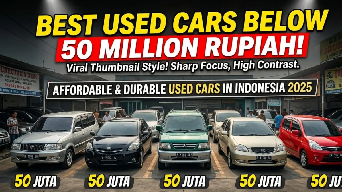 Mobil bekas 50 jutaan paling bandel 2025: Kijang, Vios, Baleno, hingga Karimun Estilo, irit, murah, dan cocok pemula.