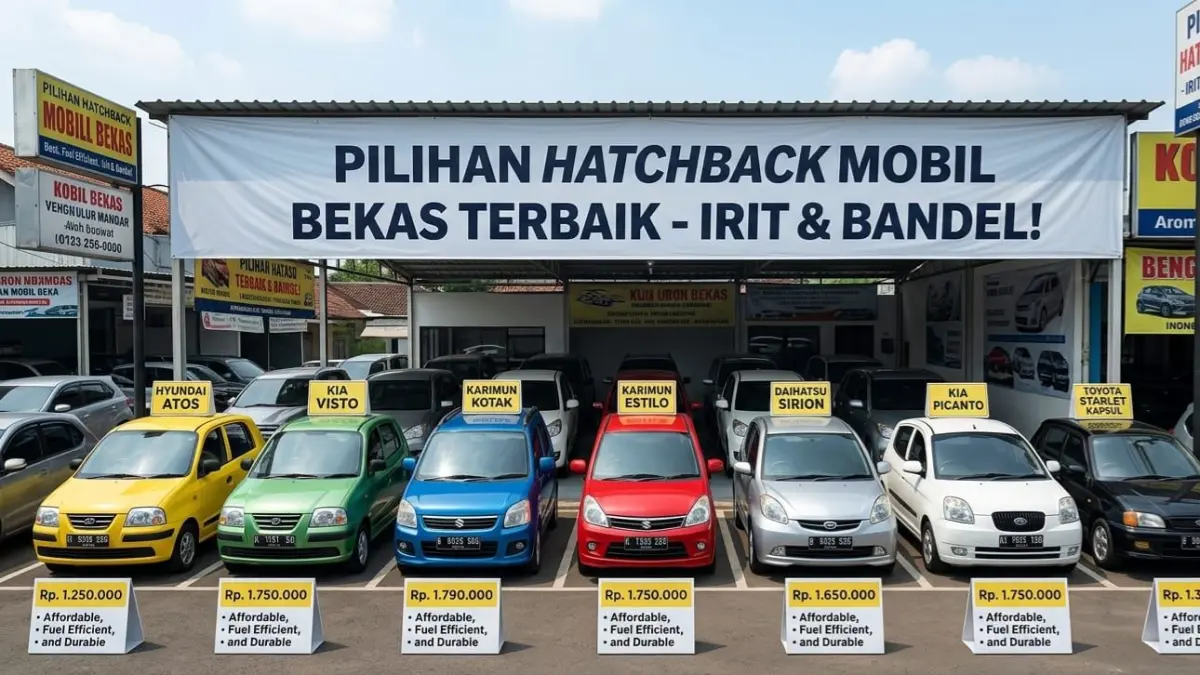 Mobil bekas hatchback Rp50 jutaan paling irit dan bandel 2025: Starlet, Sirion, Karimun hingga Atos, hemat & cocok harian.