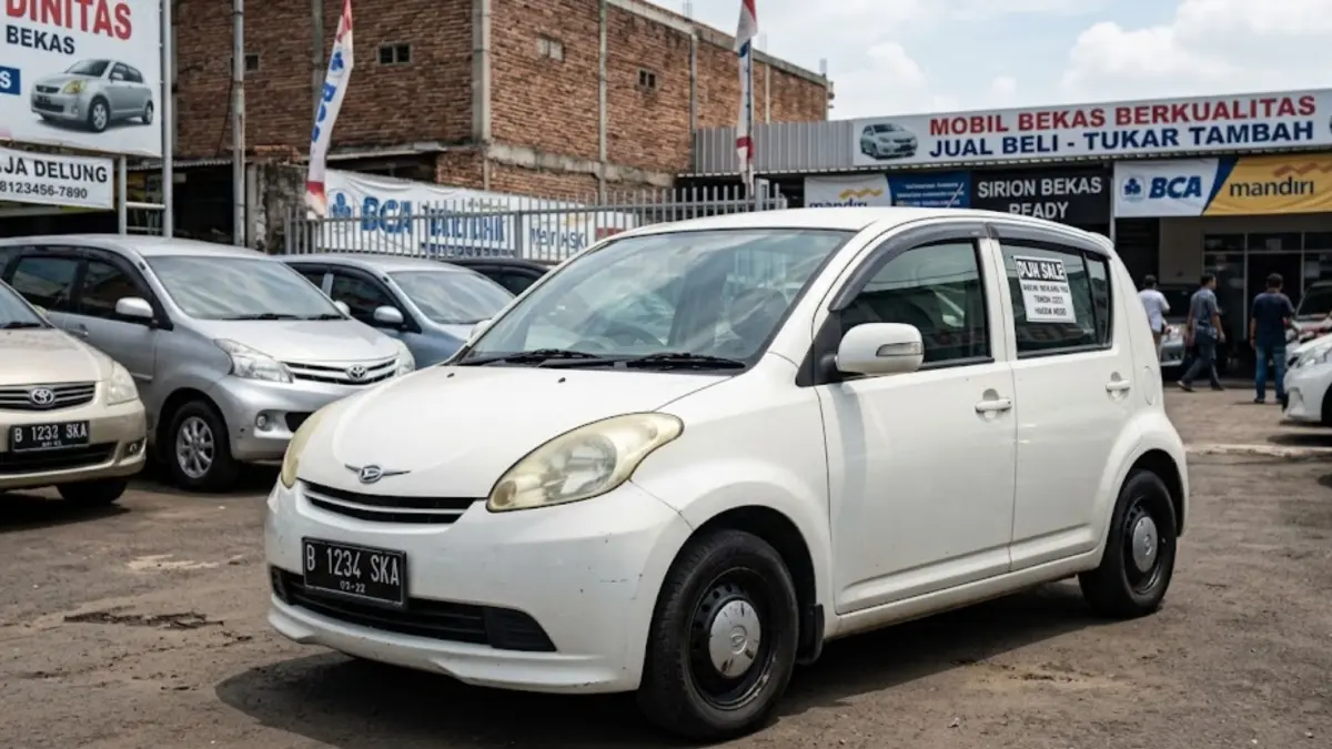 Review Daihatsu Sirion bekas kelebihan dan kekurangan, irit dan nyaman! Simak sebelum beli agar tidak salah pilih. (GEMINI AI)