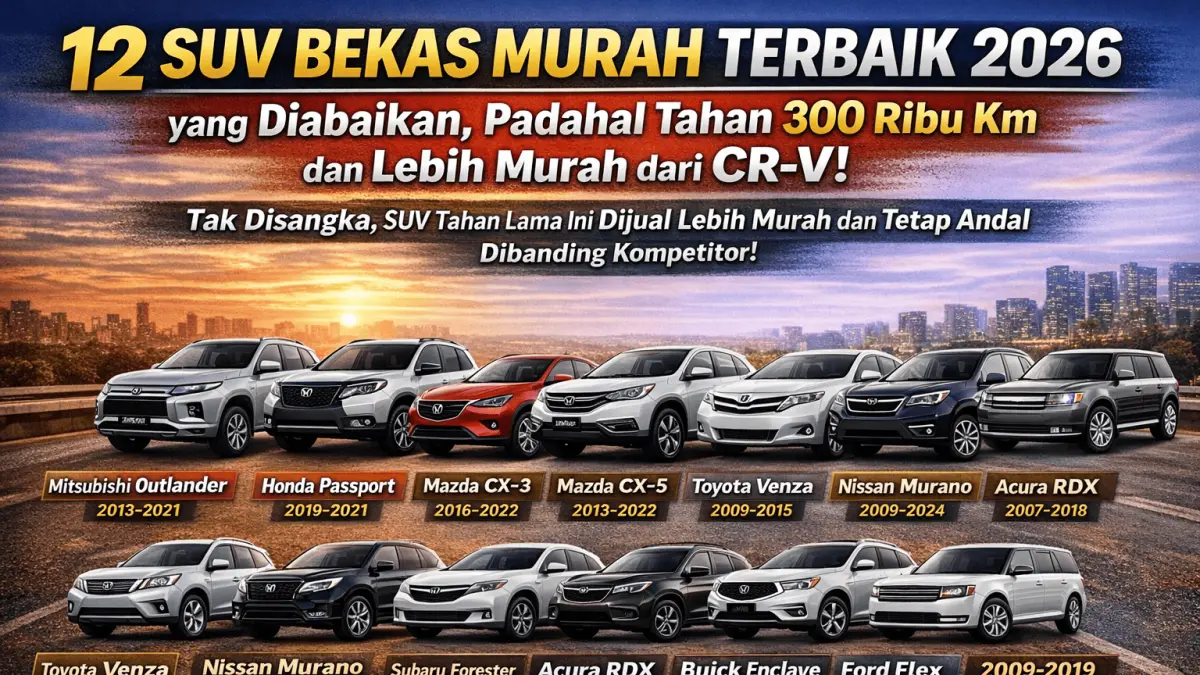 SUV bekas murah terbaik 2026 yang diabaikan pasar, padahal tahan lama hingga 300 ribu km dan jauh lebih hemat biaya.