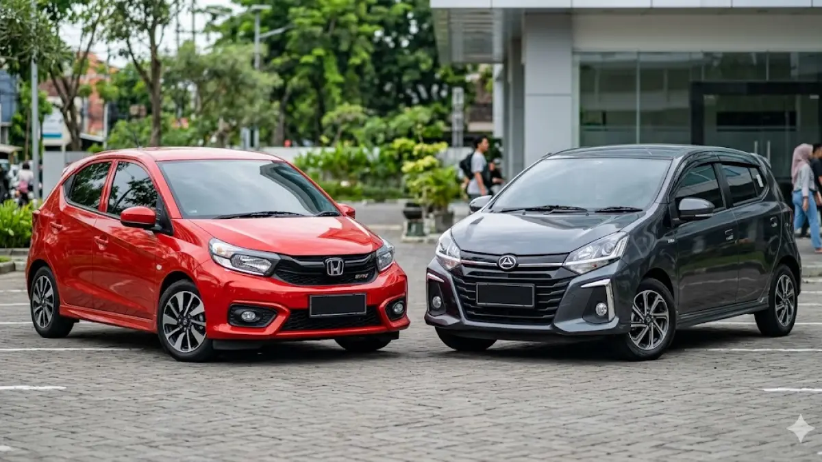 Cek perbandingan Honda Brio Satya vs Daihatsu Ayla! Dari fitur, mesin 4 silinder vs 3 silinder, hingga harga terbaru. Mana LCGC pilihan Anda?