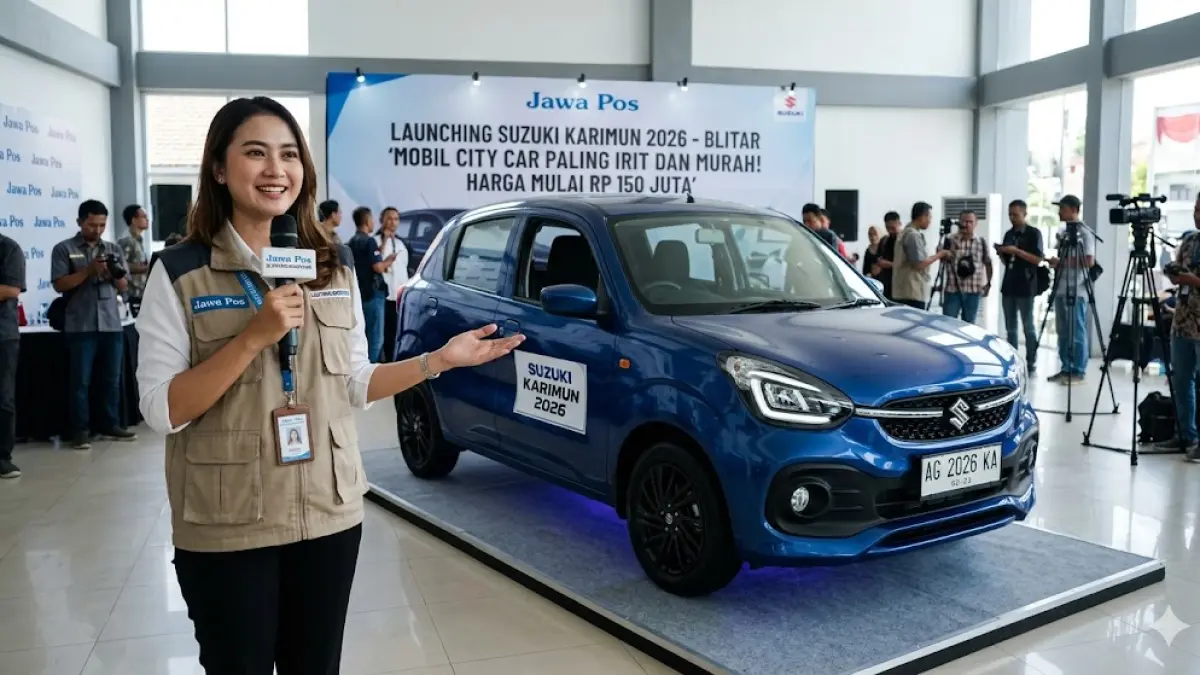 Cek spesifikasi Suzuki Karimun 2026! Mobil city car irit bahan bakar dengan desain modern. Harga mulai 150 jutaan, cocok untuk harian. (Gemini AI)