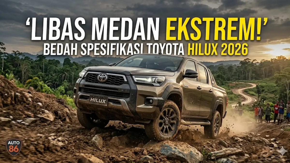 Intip spesifikasi Toyota Hilux 2026! Double cabin tangguh dengan mesin diesel hybrid, fitur offroad canggih, dan interior premium mulai Rp525 jutaan. (Gemini AI)