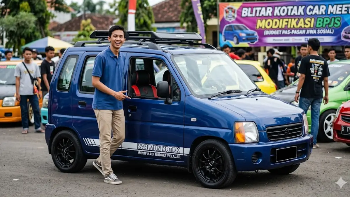 Modifikasi Karimun Kotak budget pelajar cuma Rp10 juta! Intip tips kaki-kaki ganteng, interior nyaman, & mesin responsif ala Jawa Pos.