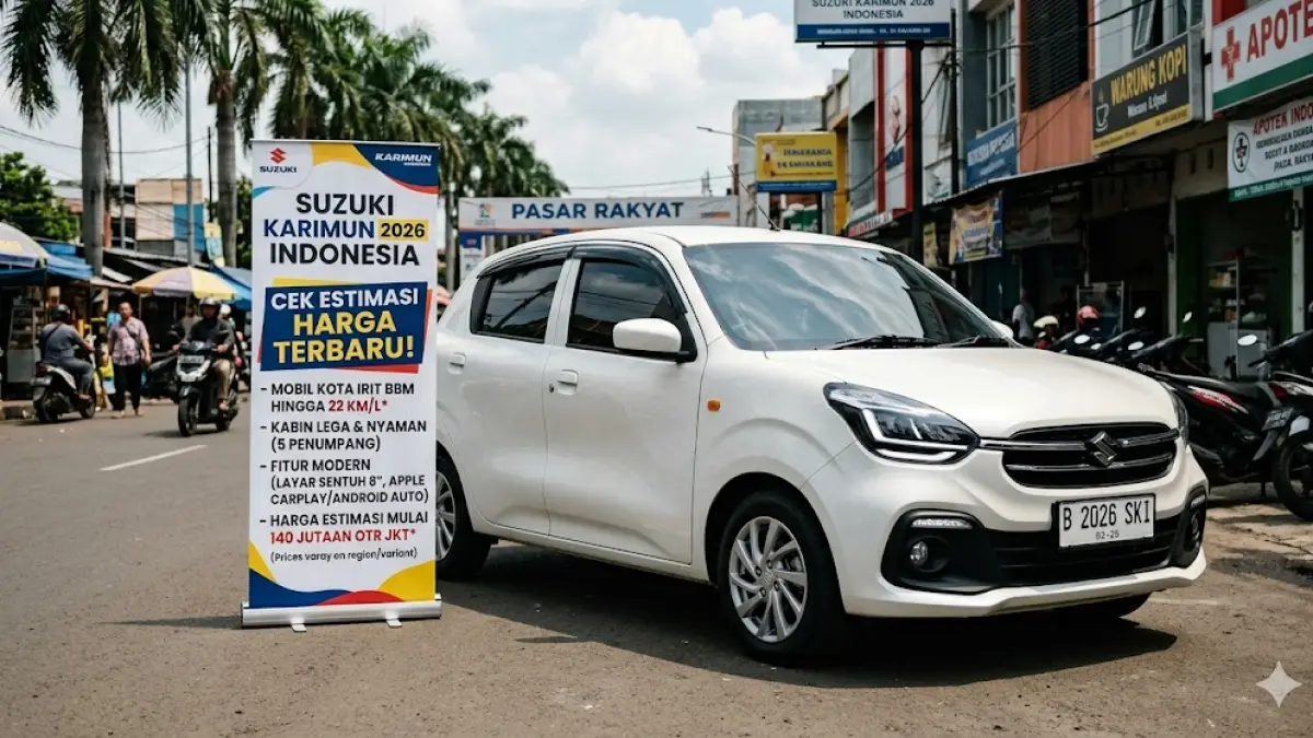 Review Suzuki Karimun 2026 Indonesia: Desain kompak, parkir mudah, dan fitur Apple CarPlay. Solusi cerdas mobil harian keluarga kecil! (gemini ai)