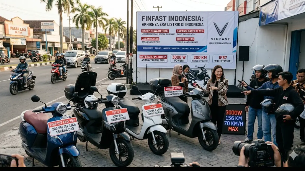 Finfas rilis 4 motor listrik di Indonesia! Evo 200 tembus 200km & Viper 3000 Watt siap lawan dominasi Jepang. Harga murah dengan sewa baterai!
Gemini ai