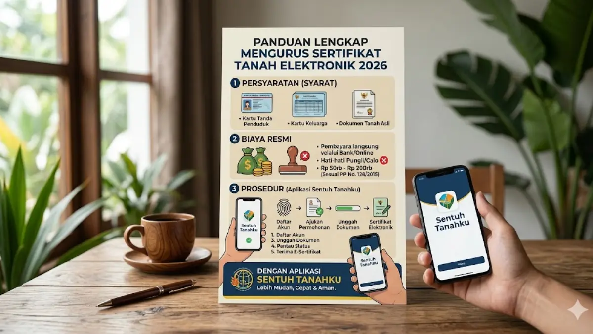 Ingin ubah sertifikat tanah lama ke digital? Kenali keuntungan sertifikat tanah elektronik agar aset lebih aman dari mafia tanah dan pemalsuan. (gemini ai)