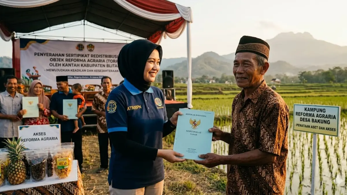 Pahami reforma agraria lebih dari sekadar bagi sertifikat! Simak cara kelola tanah jadi sumber cuan berkelanjutan bersama Kantah Kabupaten Blitar.