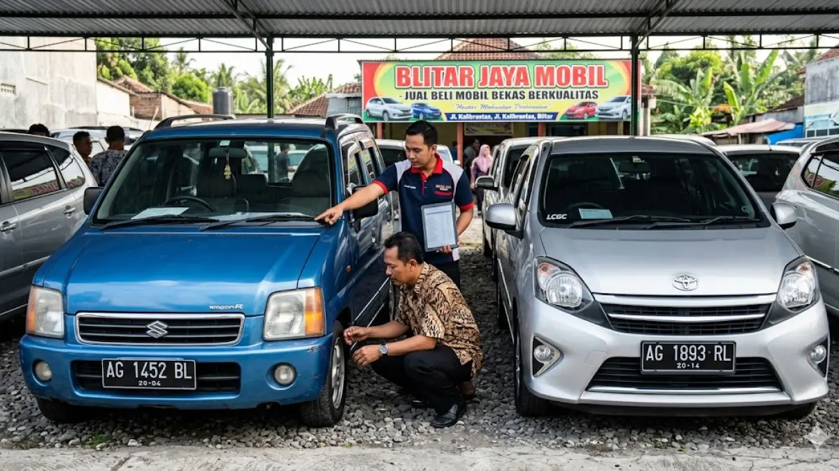 Bingung mending mobil bekas Karimun atau LCGC? Simak tips pilih mobil irit Rp40 jutaan untuk pemula, cek kelemahan Agya, Ayla, dan Splash! (Gemini AI)