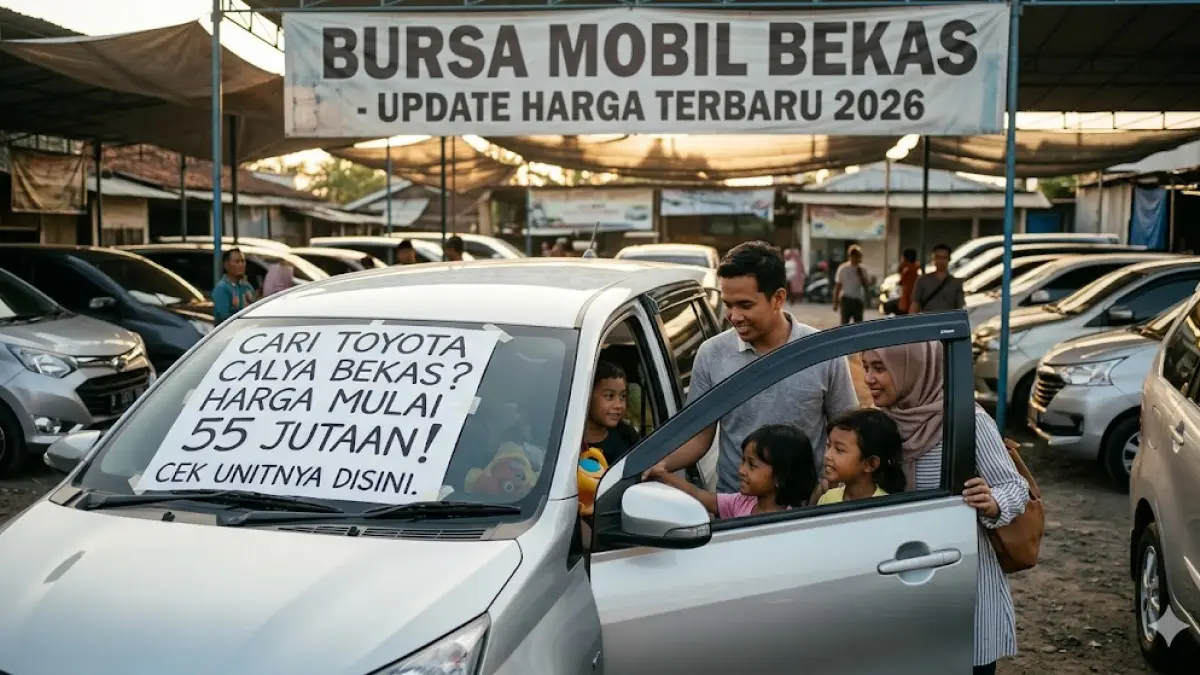 Cari Toyota Calya bekas harga 50 juta? Cek update harga terbaru 2026 mulai 55 jutaan di berbagai kota. MPV irit, luas, dan tahun muda untuk keluarga Anda! (gemini ai)