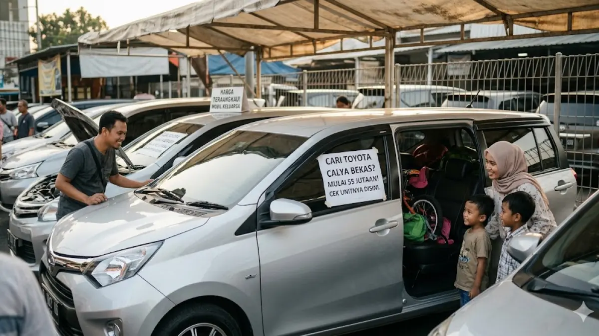 Update harga Toyota Calya bekas harga 50 juta terbaru. Simak tips beli dan pilihan lokasi unit terbaik di Medan, Jakarta, hingga Jember di sini! (gemini ai)