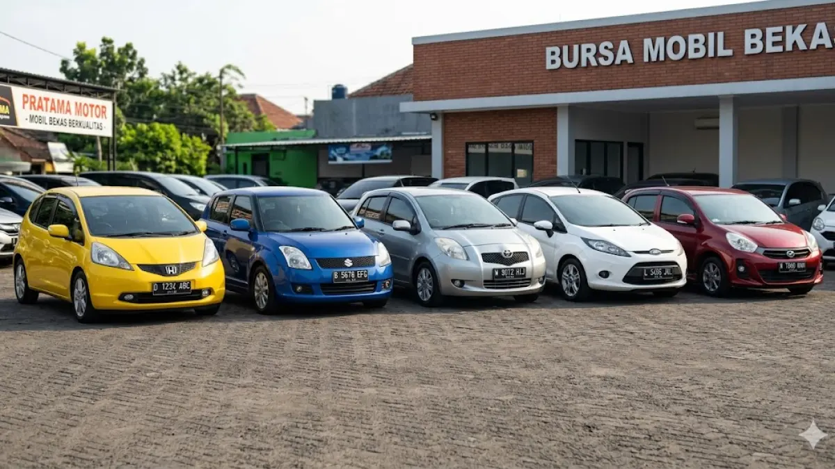 Cari hatchback bekas di bawah Rp100 juta? Cek perbandingan Honda Jazz, Suzuki Swift, hingga Yaris Bakpao. Mana yang paling irit dan tangguh? (Gemini AI)